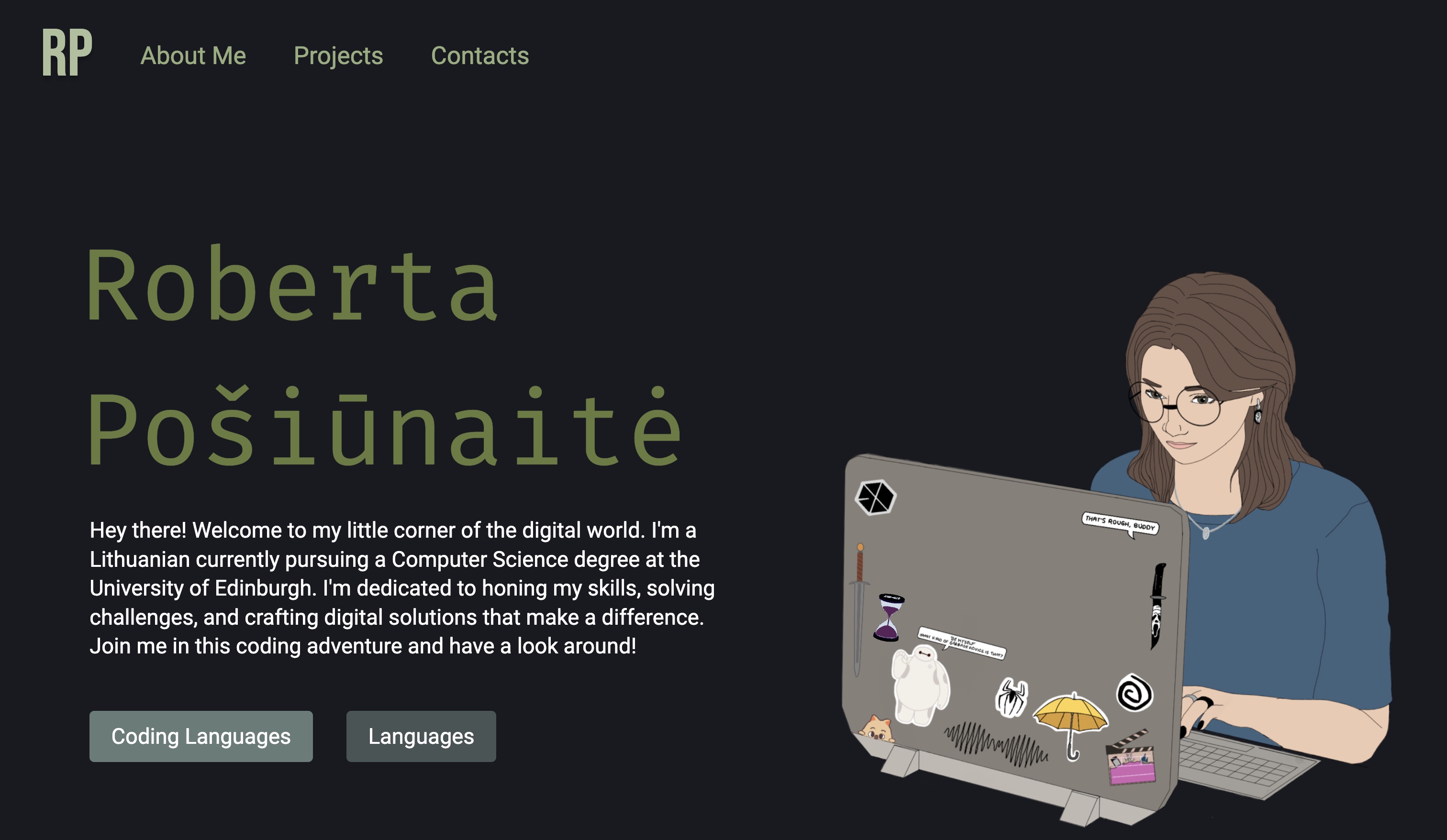 Previous Portfolio Landing Page
